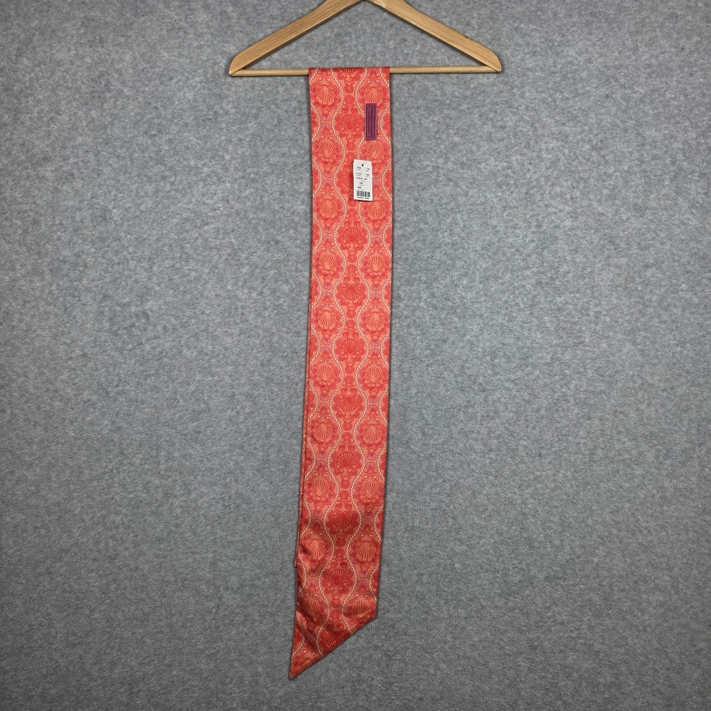 Vineyard Vines Spring Summer Neck Scarf OS Burnt Orange Seashell Nautical